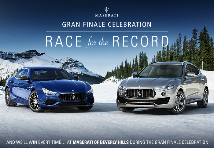Race for the Record. And We'll Win Everytime...At Maserati of Beverly Hills during the Gran Finale Celebration.