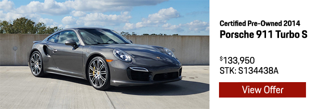 Certified Pre-Owned 2014 Porsche 911 Turbo S