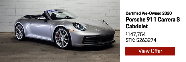 Certified Pre-Owned 2020 Porsche 911 Carrera S Cabriolet