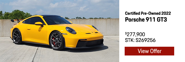 Certified Pre-Owned 2022 Porsche 911 GT3