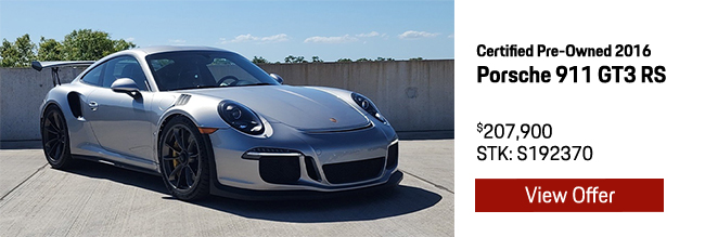 Certified Pre-Owned 2016 Porsche 911 GT3 RS