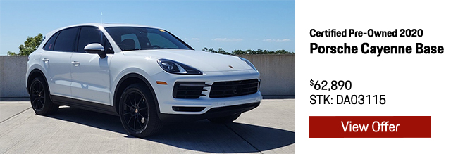 Certified Pre-Owned 2020 Porsche Cayenne Base