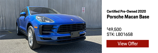 Certified Pre-Owned 2020 Porsche Macan Base