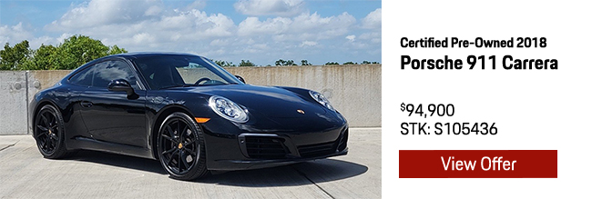 Certified Pre-Owned 2018 Porsche 911 Carrera