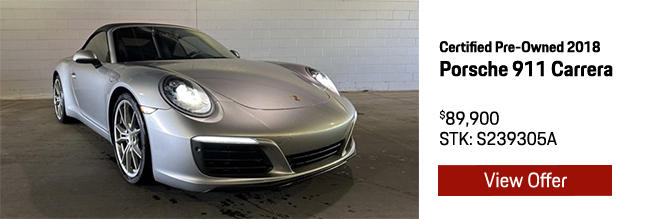 Certified Pre-Owned 2018 Porsche 911 Carrera