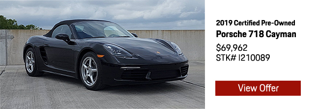 2019 Certified Pre-Owned Porsche 718 Cayman