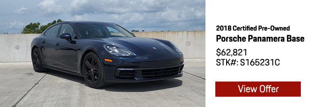 2018 Certified Pre-Owned Porsche