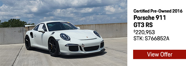 2016 Certified Pre-Owned Porsche 911 GT3 RS