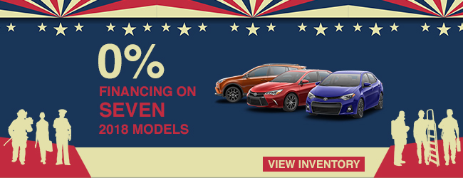 0% Financing On Seven 2018 Models