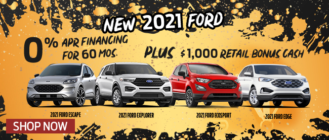 New 2021 Ford 0% APR Financing
