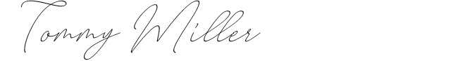signature of Tommy Miller