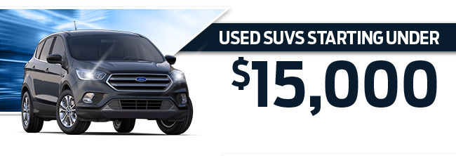 used SUVs from $15,000