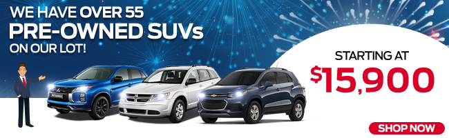 Our Pre-Owned SUVs starting at $15,900