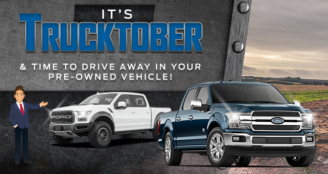 It's Trucktober at Rountree Moore Ford, time to drive away in your pre-owned vehicle