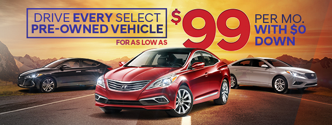 Drive Every Select Pre-Owned Vehicle For As Low As $99 A Month