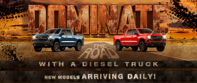 Dominate the road with a diesel truck - new models arriving daily