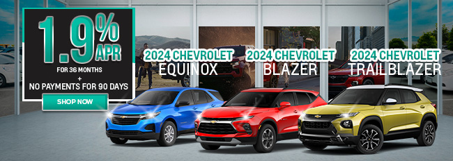 2024 Chevrolet Equinox 2024 Chevrolet Blazer 2024 Chevy Trailblazer offers