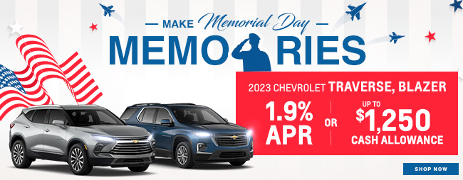 special offer on Chevrolet Traverse and Chevy Blazer