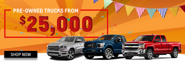 Pre-Owned trucks from $30,000