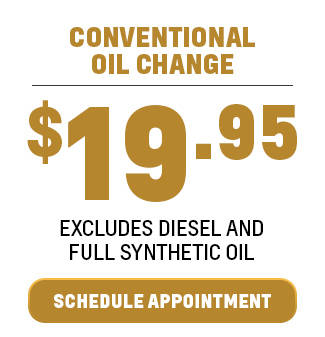$19.95 Conventional Oil Change