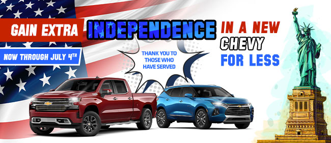 Gain Extra Independence In a New Chevy For Less