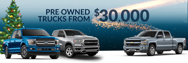 Pre-Owned trucks from $30,000