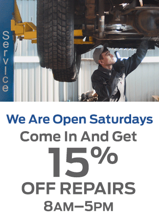 We Are Open Saturdays - Come in and get 15% off repairs - 8 AM–5 PM