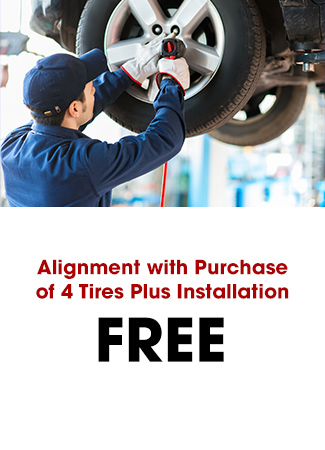 Alignment With Purchase Of 4 Tires Plus Installation