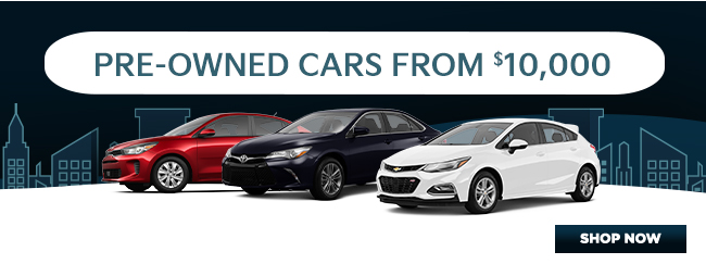 Pre-owned cars from $10,000