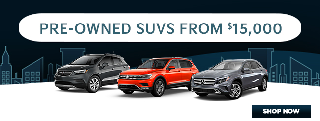 Pre-owned SUVs from $15,000