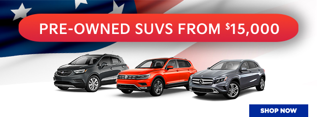 Pre-owned SUVs from $15,000