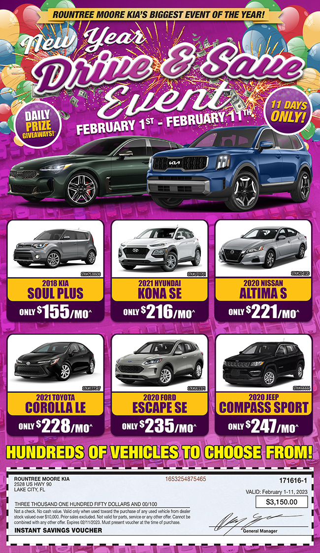 New Year Drive and Save Event