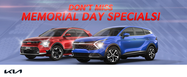 Dont miss Memorial Day Specials