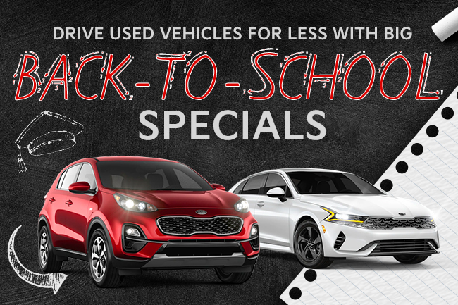 Drive Used Vehicles For Less With Big Back-To-School Specials