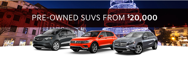 Pre-owned SUVs from $20,000