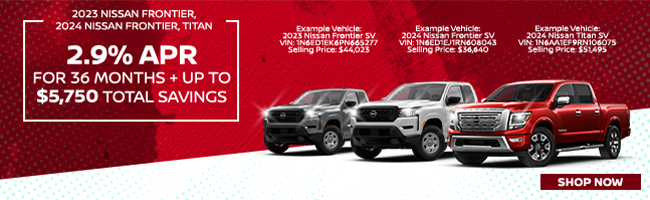 special offer on Nissan Frontier and Titan