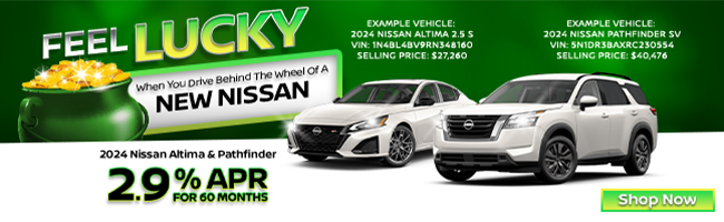 special offer on Nissan Altima and Pathfinder