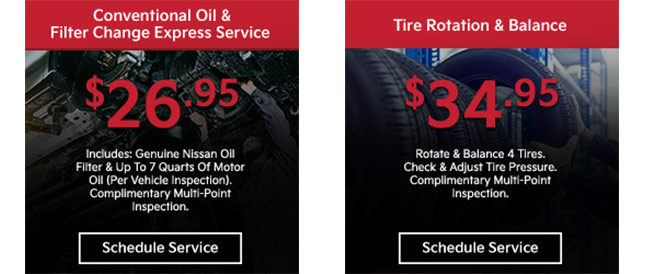 special offers on service at Rountree Moore Nissan