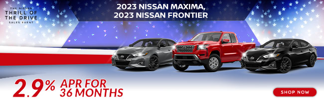 special apr offer on Nissan Maxima and Nissan Frontier