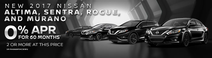 NEW 2017 NISSAN ALTIMA, SENTRA, ROGUE, AND MURANO 0% FINANCING FOR 60 MONTHS!
