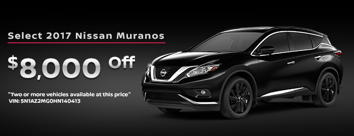 Select Midnight Edition 2017 Nissan Muranos