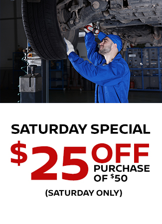 Saturday Special $25 Off of $50 Purchase Coupon