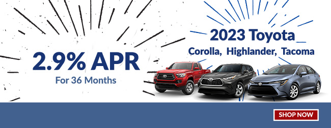 new Toyotas at special apr