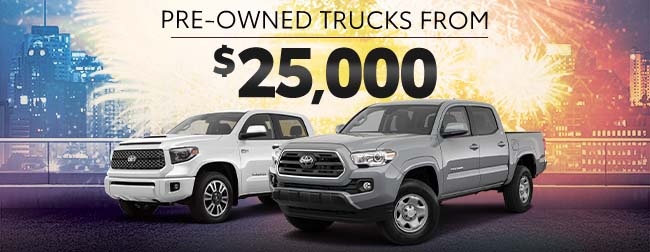 pre-owned trucks from $25,000