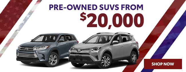 pre-owned SUVs from $20,000
