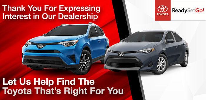 Let Us Help Find The Toyota That's Right For You!