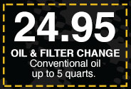 $24.95! Oil & Filter Change