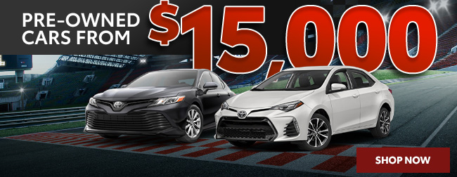 pre-owned cars from $15,000