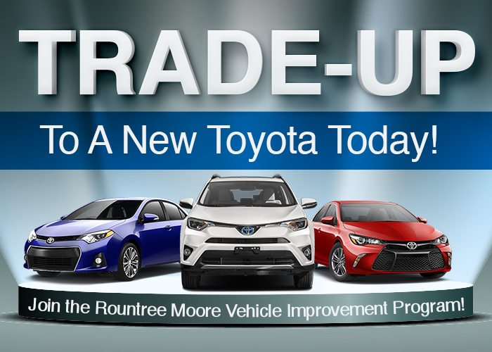 Trade up to a new toyota today