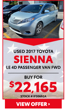 2017 Toyota Sienna LE 4D Passenger Van FWD